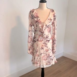 Organza long sleeve dress